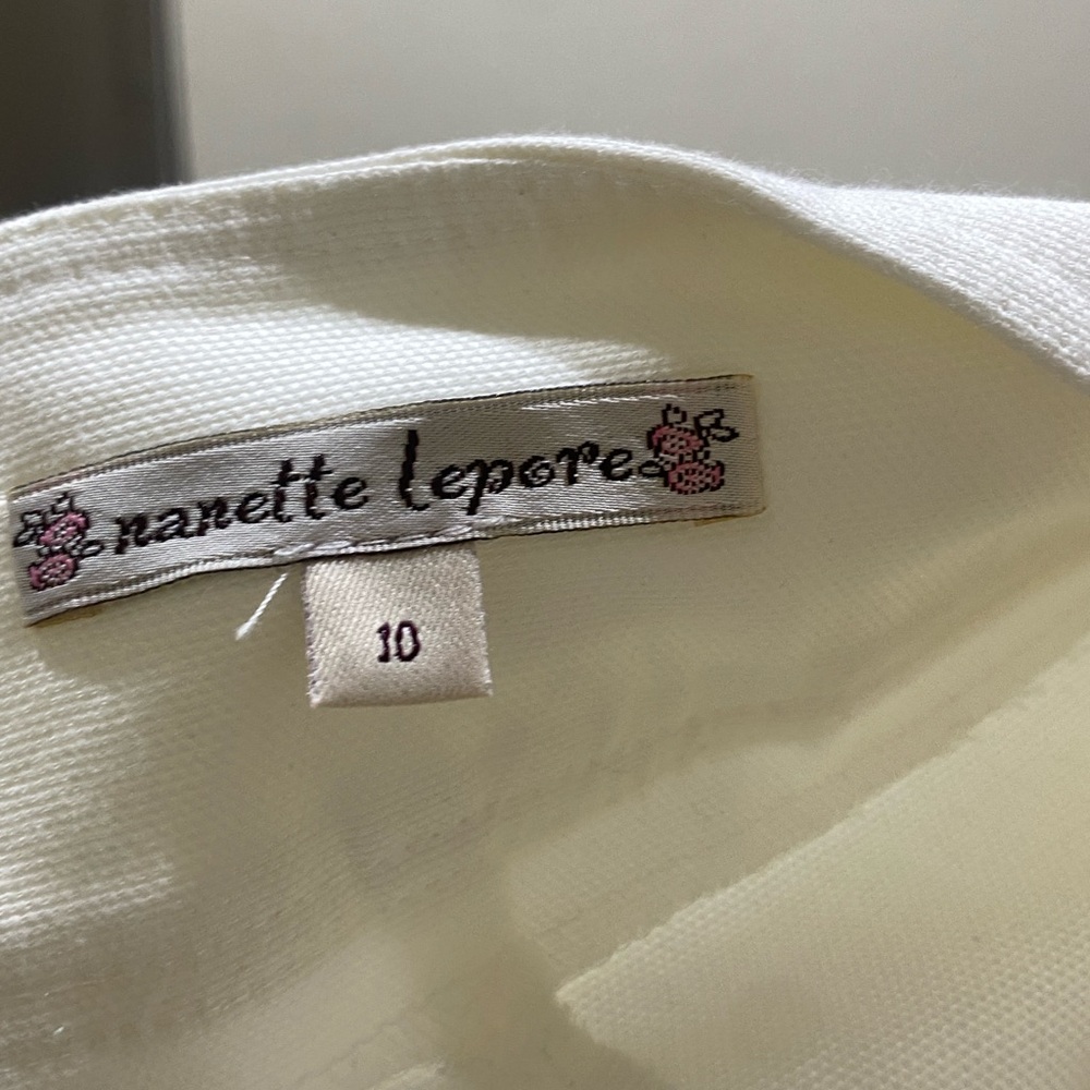 NWT Nanette Lepore Chic White Tucked Pocket Mini Skirt - Picture 5 of 6